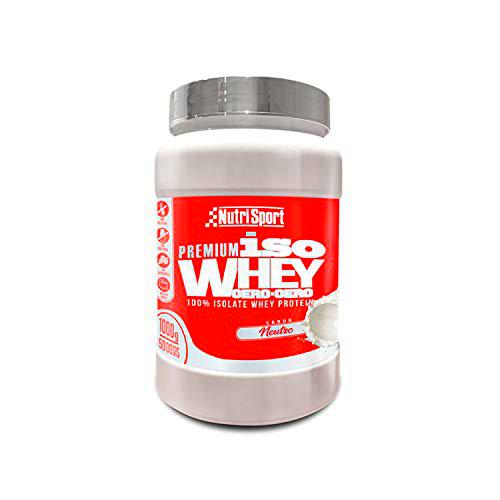 NUTRISPORT Iso Whey Cero Cero | Complemento Alimenticio Deportivo | Alto Contenido en Proteínas | Aumento de Masa Muscular | Mantenimiento Oseo | Bote de 1000Gr|Sabor Neutro | Bote de 1000 gr