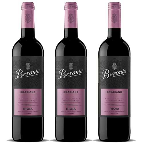 Beronia Graciano - Vino D.O.Ca. Rioja - 3 Botellas de 750 ml