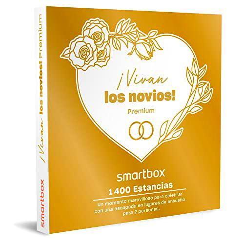 Smartbox Caja Hombre o Mujer-¡Vivan los Novios Premium-Ideas Regalos Originales Noches con Desayuno y 1 o 2 cenas para 2 Personas