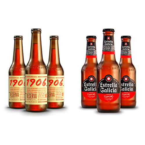 1906 Reserva Especial Cerveza, 24 x 330ml + Estrella Galicia Especial Cerveza 4 packs x 6 unidades 25cl