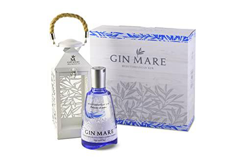 Gin Mare Mediterranean Gin - Pack Gin Mare Botella 700ml y Farolillo Blanco