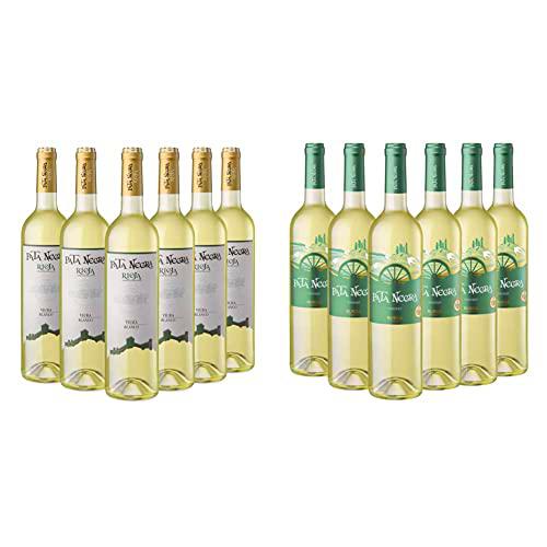 Pata Negra Viura Vino Blanco D.O Rioja - Pack de 6 Botellas x 750 ml &amp; Verdejo