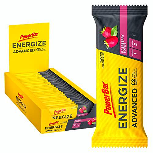 PowerBar Energize Advanced Raspberry 25x55g - Barra de Energía con C2MAX