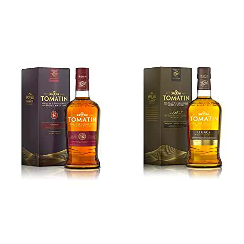 Tomatin 14 Years Old Port Casks 46% Vol. 0,7l in Giftbox &amp; Legacy Highland Single Malt Scotch Whisky 43% Vol