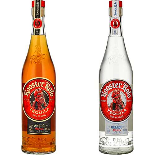 Rooster Rojo AÑEJO Tequila 100% de Agave 38% Vol. 0,7l &amp; BLANCO Tequila 100% de Agave 38% Vol. 0,7l