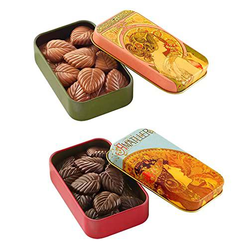 Chocolates Amatller - Pack de 40 Cajas de Bombones en Hojas Finas Chocolate 70% Cacao y Chocolate con Leche 32% Cacao (40x30gr