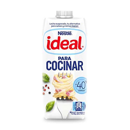 Nestlé Ideal - Leche evaporada semidesnatada - Caja de leche evaporada 12 x 500 ml (525g)