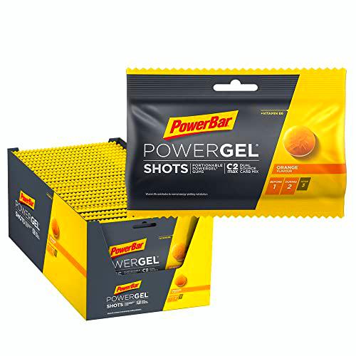 Powerbar PowerGel Shots Orange 24x60g - Carbono de Alta Energía + Neumáticos C2Max + Vitamina B