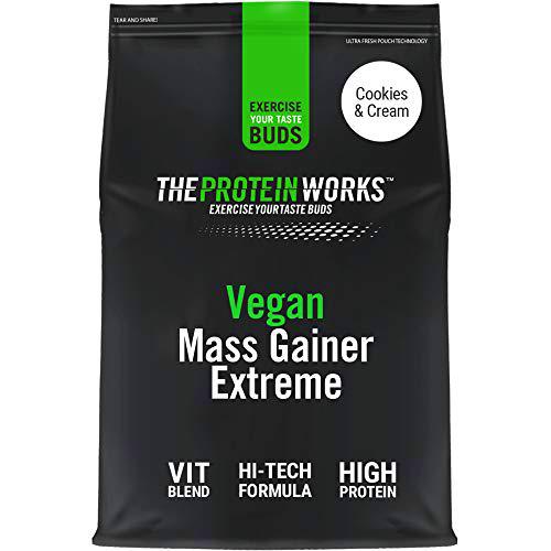 Mass Gainer Vegano Extreme | Galletas Con Nata | 100% a Base de Plantas | Alto en Calorías Para el Aumento de Masa | THE PROTEIN WORKS | 1kg