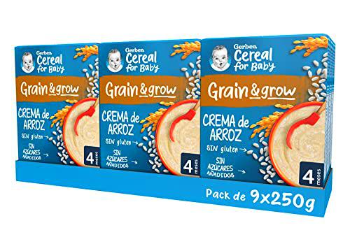 GERBER Crema de Arroz 250 g - Pack de 9