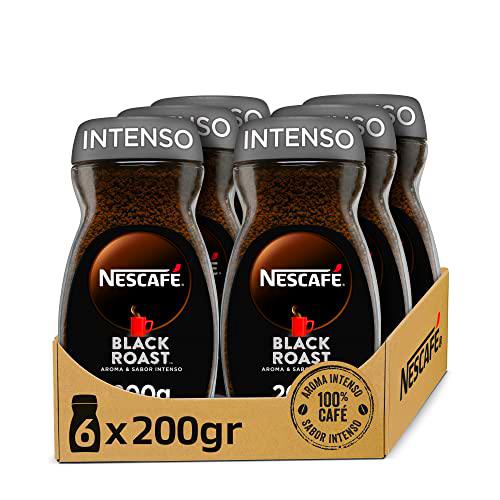 NESCAFÉ BLACK ROAST café soluble intenso, frasco de vidrio