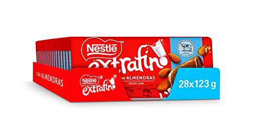 Nestle Extrafino Tableta de Chocolate con Leche y Almendras 123 g