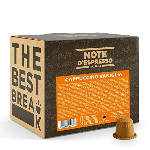 Note d'Espresso - Capuchino Vainilla - Cápsulas compatibles con Cafeteras de Cápsulas NESPRESSO