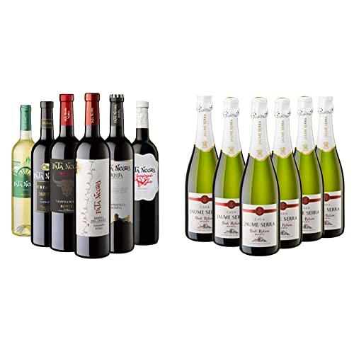 Pata Negra - Lote de 6 Botellas con D.O, Pack de 6 x 750 ml &amp; Jaume Serra Brut Nature Reserva