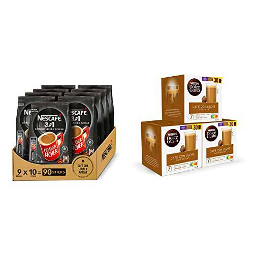 NESCAFÉ 3 EN 1, café soluble natural con leche y azúcar