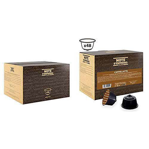 Note D'Espresso Cápsulas de Café Arábica Exclusivamente Compatibles con cafeteras de cápsulas Nescafé + Cápsulas de Caffelatte Instantáneo compatibles con cafeteras Dolce Gusto