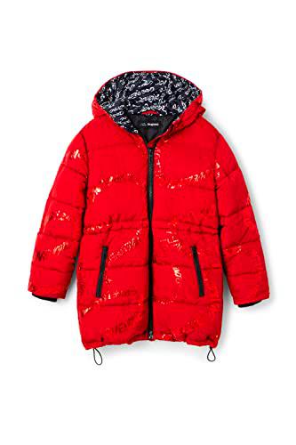 Desigual Padded_Letters 3194 Chilli Chile, Red, 14 Years Muchachas