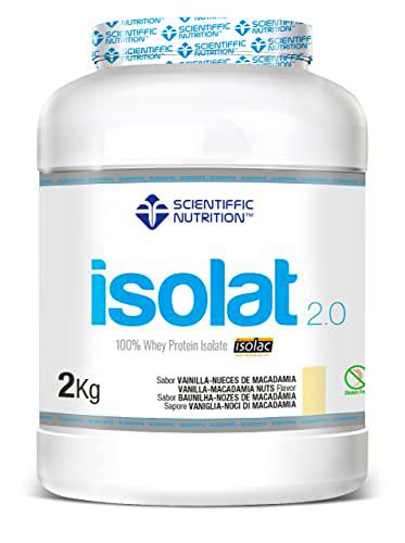 Scientiffic Nutrition - Isolat 2.0, Whey Protein, Suplemento de Proteina Aislada ISO con Lactasa