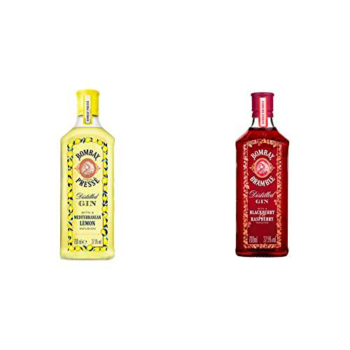 Bombay Citron Pressé Lemon Flavoured Gin, 70 cl &amp; Bramble Blackberry and Raspberry Flavoured Gin, 70 cl