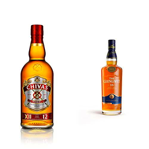 Chivas Regal 12 Años Whisky Escocés de Mezcla, 700ml + The Glenlivet 18 años Whisky escocés de malta, 700 ml