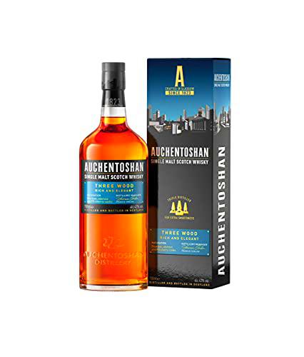 Auchentoshan Three Wood Single Malt Whisky Escoces, 43%, 700ml