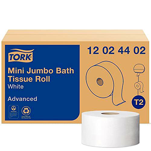 Tork Advanced 12024402 - Rollo de papel higiénico para baño