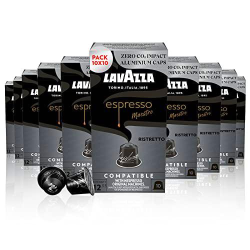 Lavazza, Espresso Maestro Ristretto, 100 Cápsulas de Café Compatibles con las Máquinas Nespresso Original