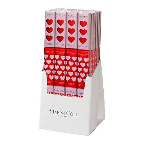 Simón Coll Chocolatiras - Chocolatinas de Chocolate con Leche de Corazones 54gr cada una