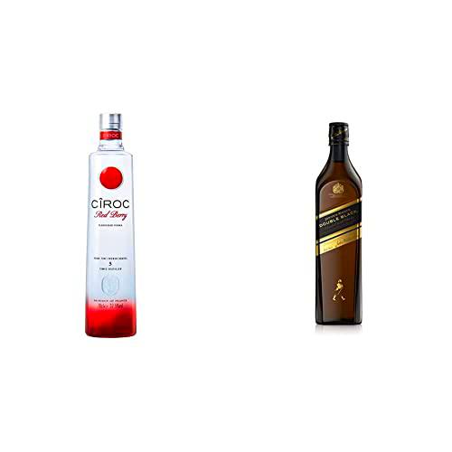 Ciroc Red Berry Vodka - 700 ml &amp; Johnnie Walker Double Black Label Whisky Escocés Blended, 700 ml