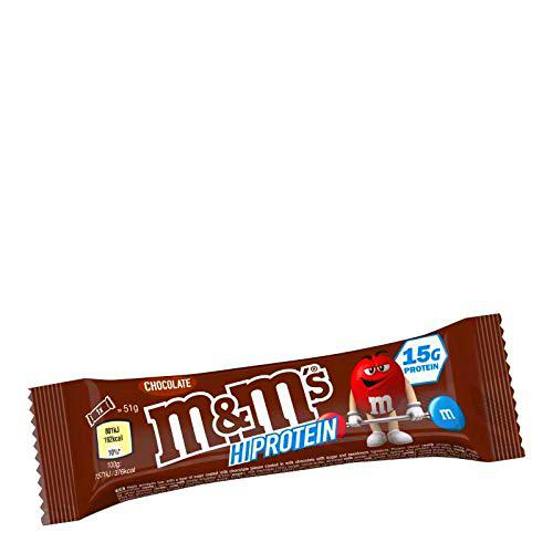 Mars Mars M&amp;M Barra de proteína de chocolate, 18 / caja 918 g