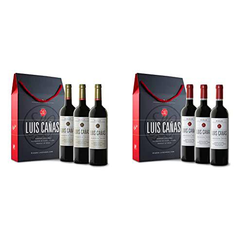 Luis Cañas Reserva Vino Tinto Estuche 3 Botellas - 750 ml &amp; Luis Cañas Crianza Vino Tinto Estuche 3 Botellas