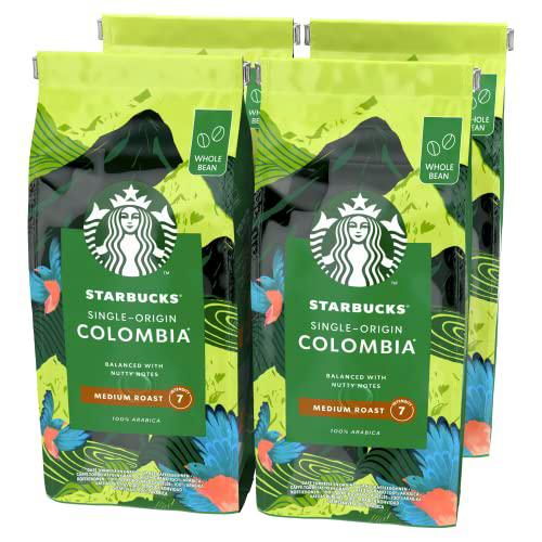 STARBUCKS Single-Origin Colombia Café en grano, 450 g (Pack de 4)