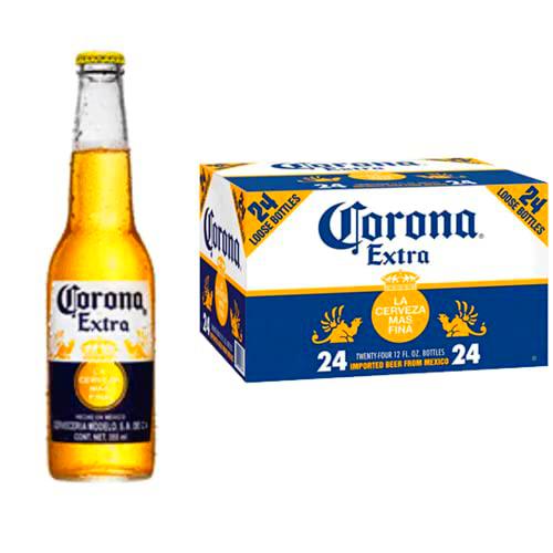 Corona Cerveza Lager Ligera y Refrescante, 4 Packs de 6 Botellas x 35,5 cl