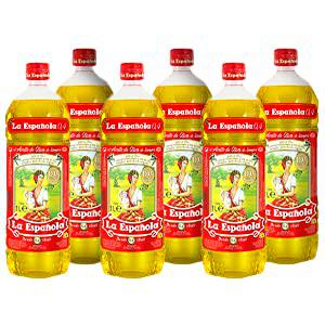 LA ESPAÑOLA - Aceite de Oliva Suave. Pack 6 Botellas x 1 L