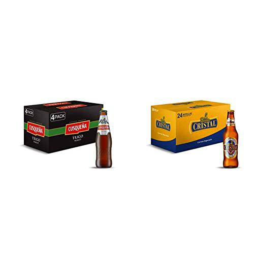 Cusqueña Cerveza Artesanal Trigo - 24 unidades de 33cl &amp; Cerveza Cristal