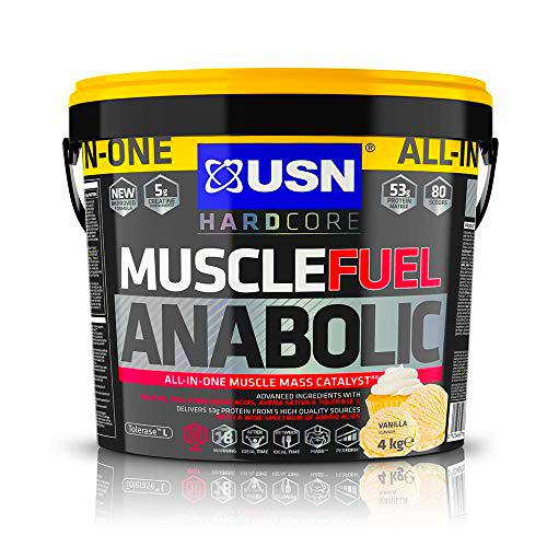 USN Todo En Uno Músculo Combustible Anabol Vainilla Proteína Polvo 4000 g