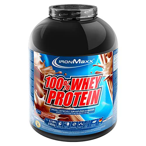 IronMaxx Whey 100% Por ciento Proteína de suero en polvo- soluble en agua- sabor: chocolate con leche