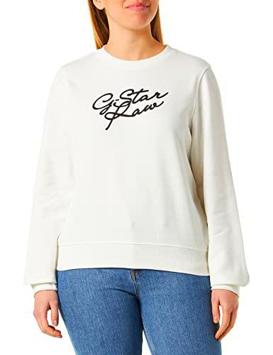 G-Star Cursive gr r sw wmn Sweats, Milk, XL para Mujer