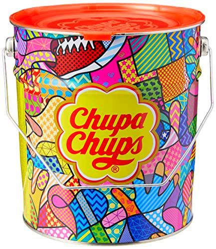 Chupa Chups Lata, Caramelo con Palo Original de Sabores Variados, 150 x 12 g