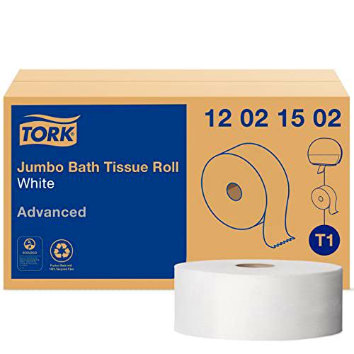 Tork Advanced 12021502 - Rollo de papel higiénico para baño