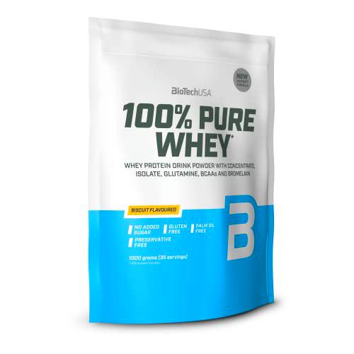 BioTechUSA 100% Pure Whey, Complejo de suero de leche con bromelina