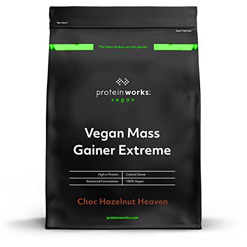 Mass Gainer Vegano Extreme | Choc Hazelnut Heaven | 100% a Base de Plantas | Alto en Calorías Para el Aumento de Masa | THE PROTEIN WORKS | 1kg