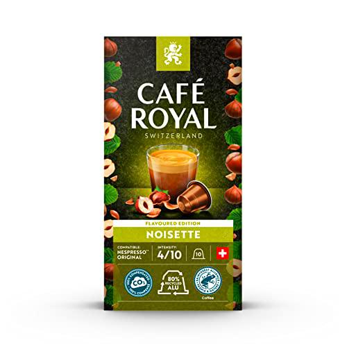 Café Royal Flavoured Edition Noisette 100 Capsules en Aluminium Compatibles avec le Système Nespresso (R)*; Intensité: 4/10; (Lot de 10X10)