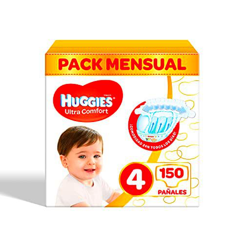 Pañales para bebé Huggies Ultra Comfort, talla 4 (7-18 kg)