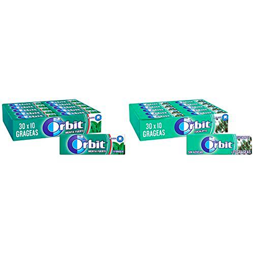 Orbit Chicles Sabor Menta Fuerte - Paquete de 30 x 14 gr