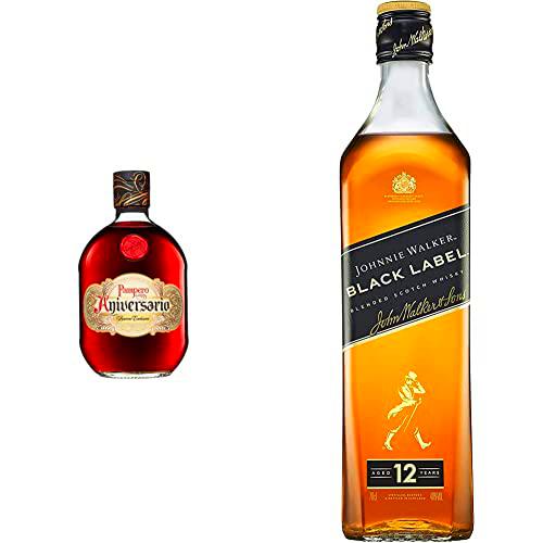 Pampero Aniversario Ron, 700 ml &amp; Johnnie Walker Black Label