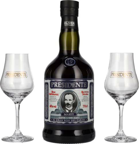 Presidente Marti 19 Años Solera 40% Vol. 0,7l in Giftbox with 2 glasses