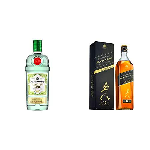 Tanqueray Rangpur Lime Distilled, Ginebra, 700 ml &amp; Johnnie Walker Black Label