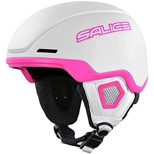 Salice EagleXL-Casco de esquí con Rotor, Talla 56-61 Blanco-Fucsia