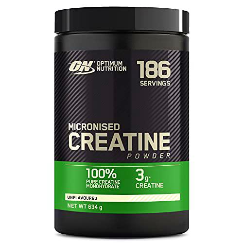 Creatina en Polvo Micronizada Optimum Nutrition, Polvo de Monohidrato de Creatina 100 % Puro para Rendimiento y Potencia Muscular